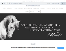 Tablet Screenshot of exceptionalequestrian.com